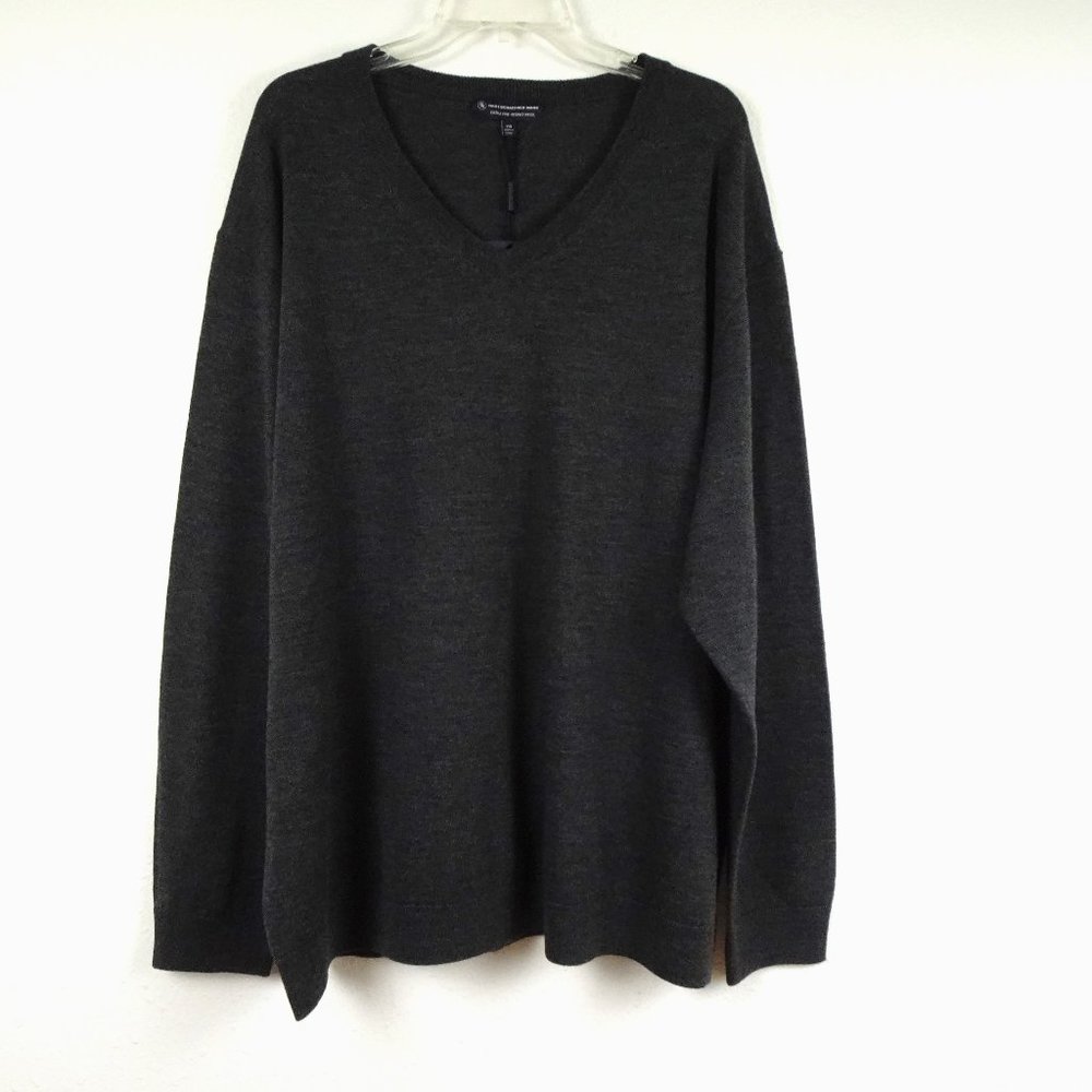 Hart Schaffner Marx V-Neck Sweater - Dark Gray